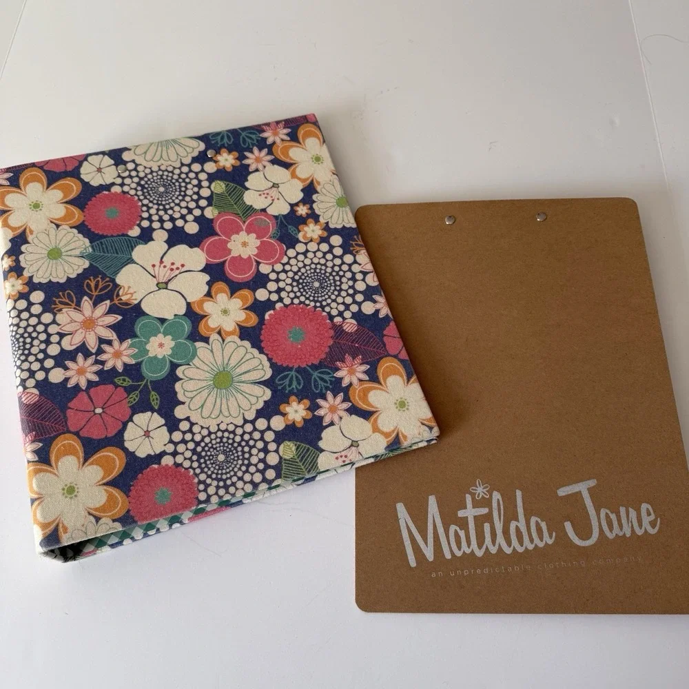 Matilda Jane Large 3 Ring Cloth Binder W Clipboard Happy Floral Design